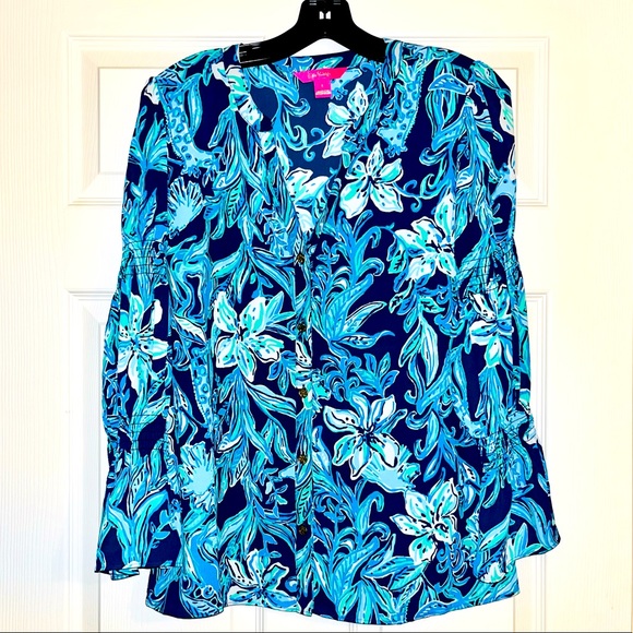 Lilly Pulitzer Tops - Lilly Pulitzer - Size Small - Button Up Long Sleeve Blouse